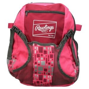 NWT Rawlings Players Youth Tball Backpack Equipment Bag, Pink